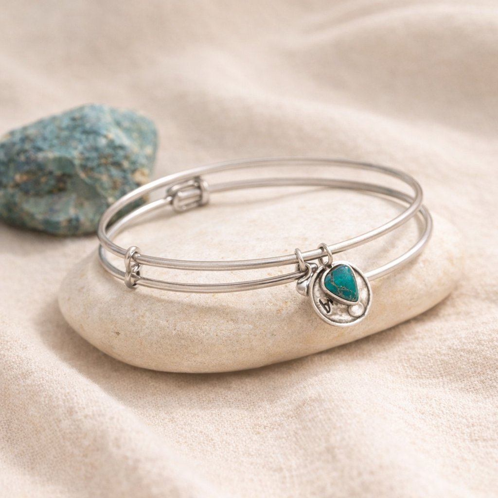Pre-Owned Silpada Sterling Silver BE BRIGHT Bangle - Retired Design