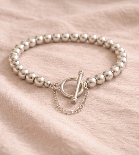 Pre-Owned Silpada Sterling Silver Beaded Bracelet - Retired Design