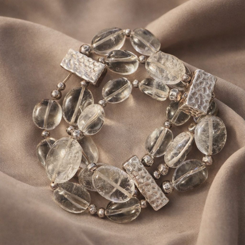 Pre-Owned Silpada Sterling Silver Glass Bracelet - Retired Design