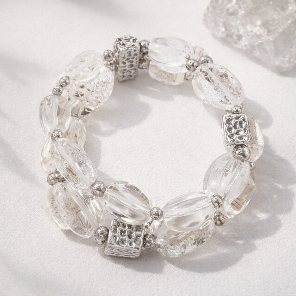 Pre-Owned Silpada Sterling Silver Glass Bracelet - Retired Design