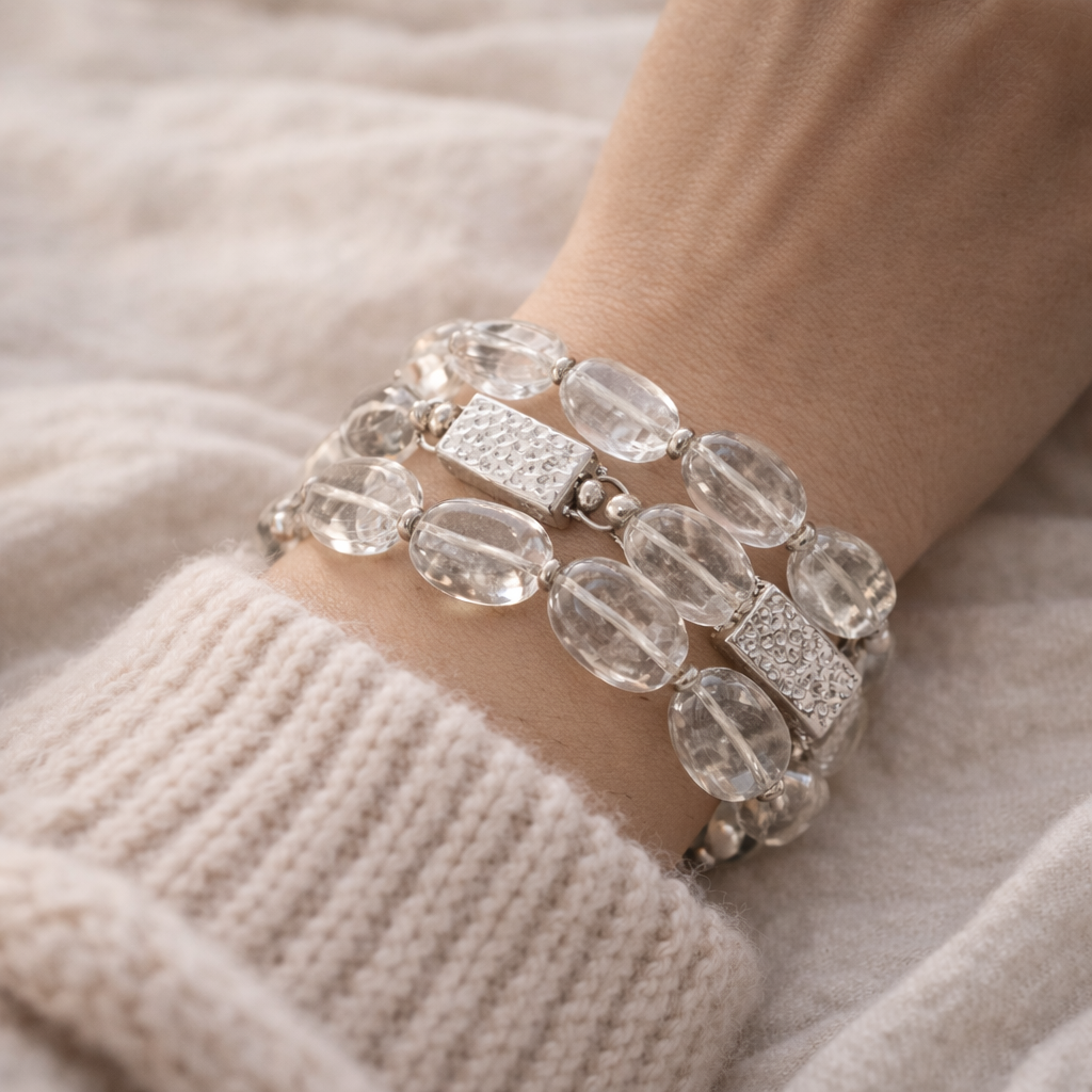 Pre-Owned Silpada Sterling Silver Glass Bracelet - Retired Design