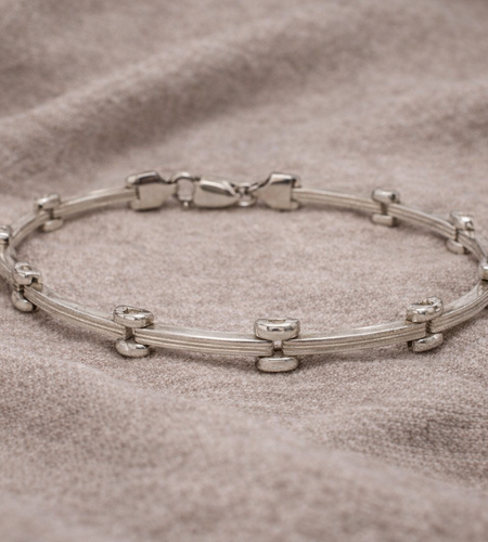 Pre-Owned Silpada Sterling Silver Link Bracelet - Retired Design