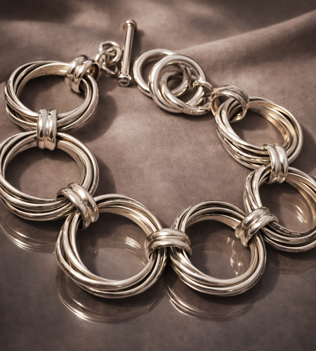 Pre-Owned Silpada Sterling Silver Link Bracelet - Retired Design