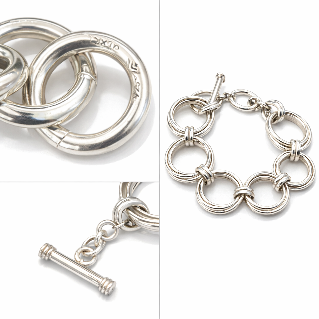 Pre-Owned Silpada Sterling Silver Link Bracelet - Retired Design