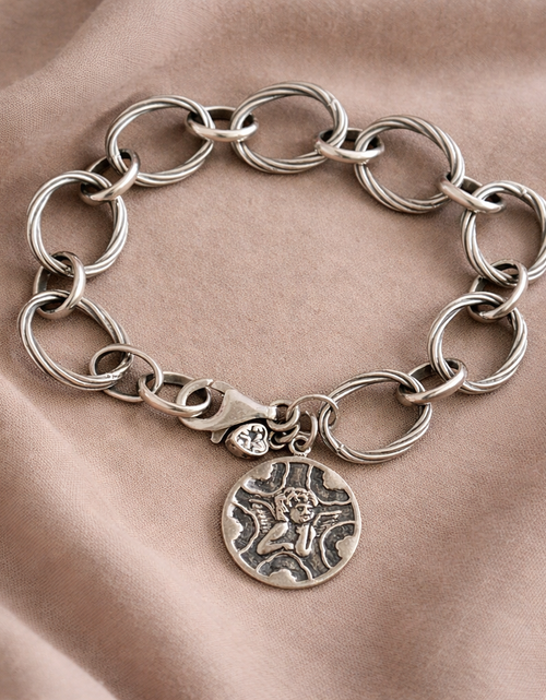 Load image into Gallery viewer, Pre-Owned Silpada Sterling Silver Guardian Angel Bracelet - Retired Design
