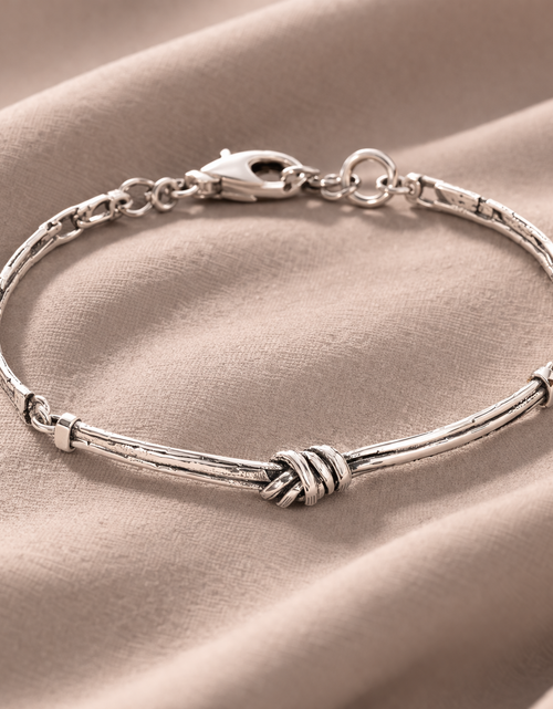 Load image into Gallery viewer, Pre-Owned Silpada Sterling Silver Love Knot Bangle Bracelet - Retired Design

