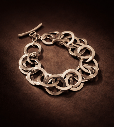 Pre-Owned Silpada Sterling Silver Link Bracelet - Retired Design