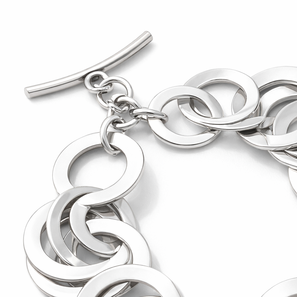 Pre-Owned Silpada Sterling Silver Link Bracelet - Retired Design