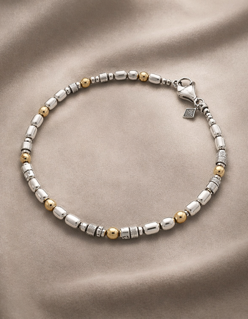 Load image into Gallery viewer, Pre-Owned Silpada Silver/Gold Bead Bracelet - Retired Design
