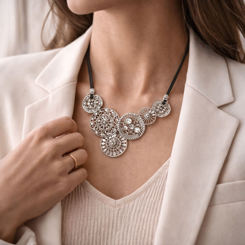 Pre-Owned Silpada's "Filigree Art" Necklace - Retired Design