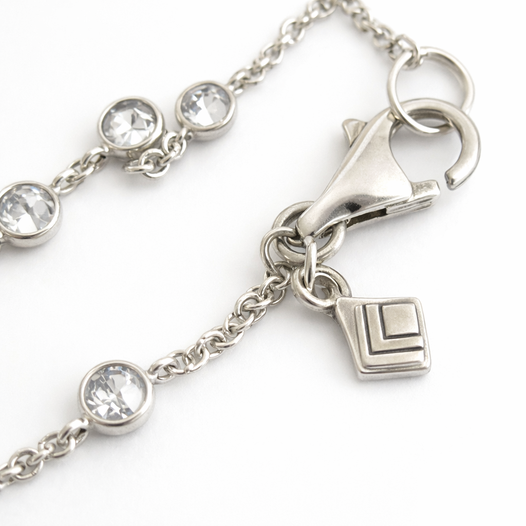 Pre-Owned Silpada's "Raindrop" CZ Sterling Silver Necklace - Retired Design