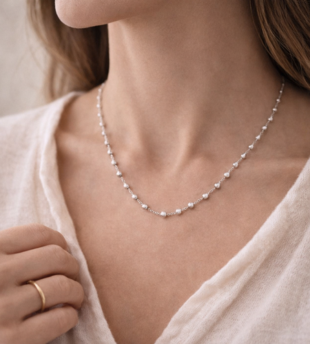 Pre-Owned Silpada Sterling Silver Bead Necklace - Retired Design