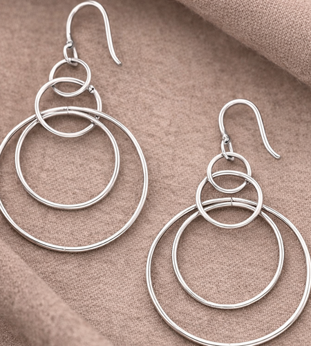Pre-Owned Silpada SPACE OUT CIRCLES Earrings