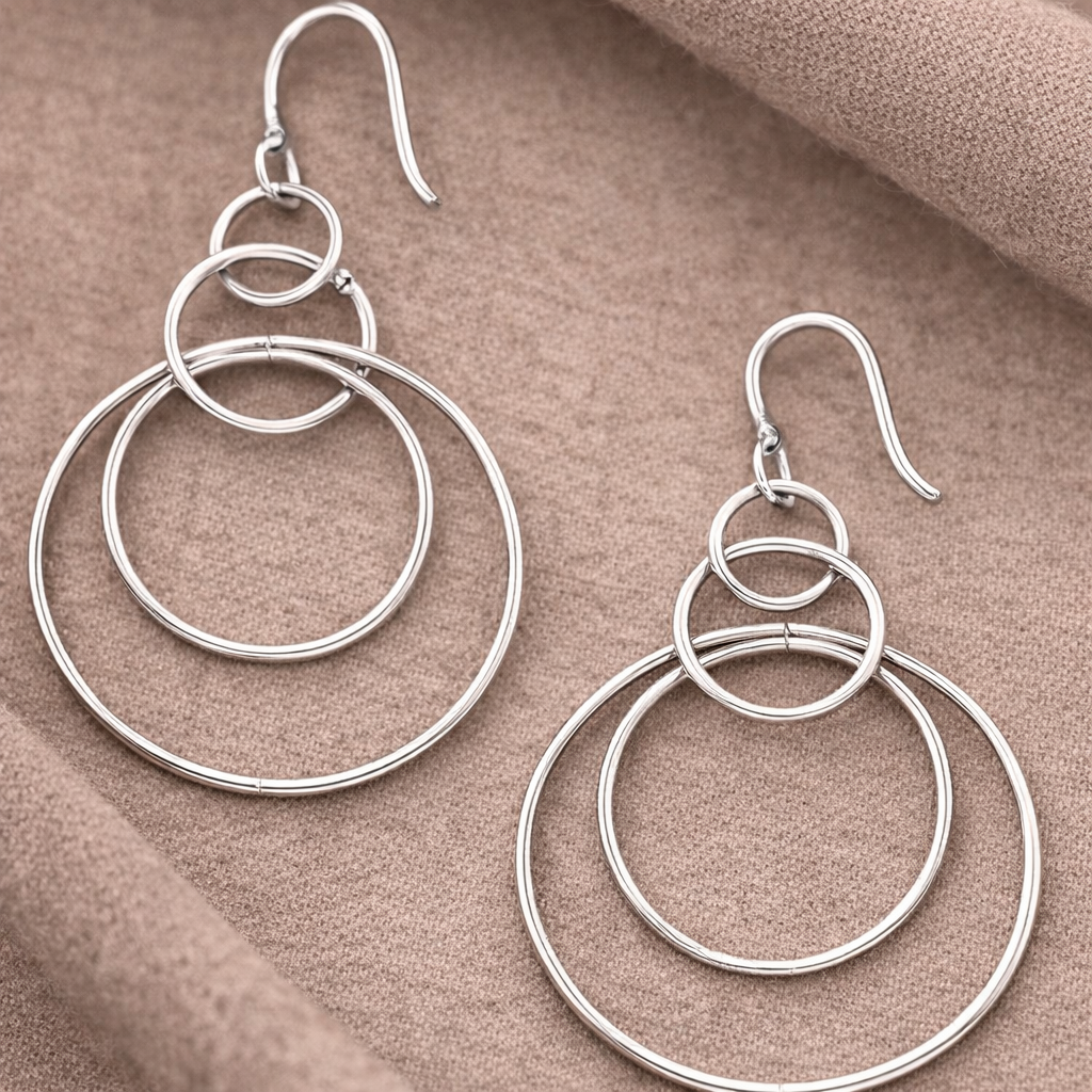 Pre-Owned Silpada SPACE OUT CIRCLES Earrings