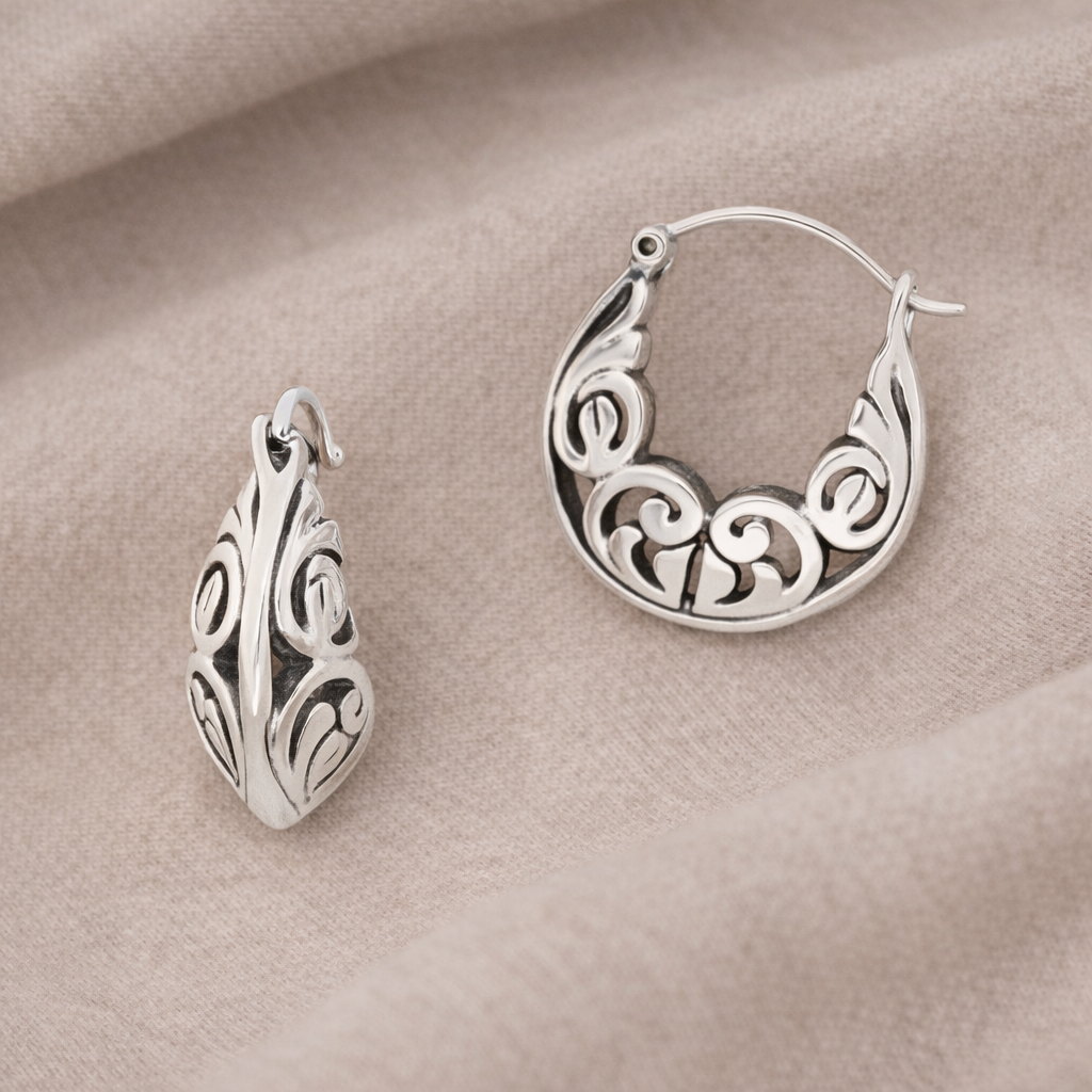 Pre-Owned Silpada Sterling Silver Filigree Earrings