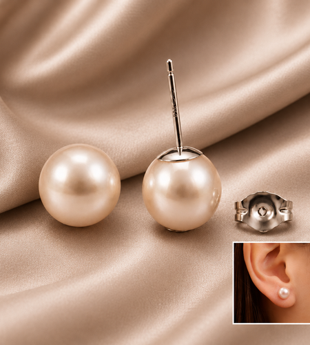 Akoya Pearl Stud Earrings in 14K White Gold | Classic Fine Jewelry