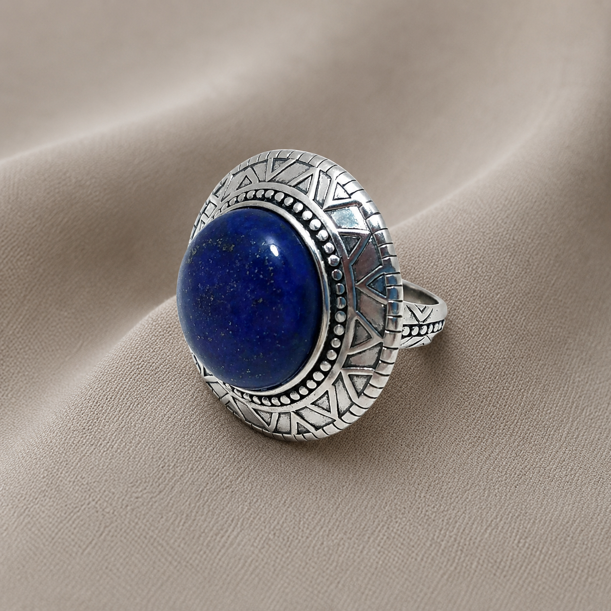 Pre-Owned Silpada Peruvian Ring|Sterling Silver Natural Lapis Lazuli Statement Ring R3270