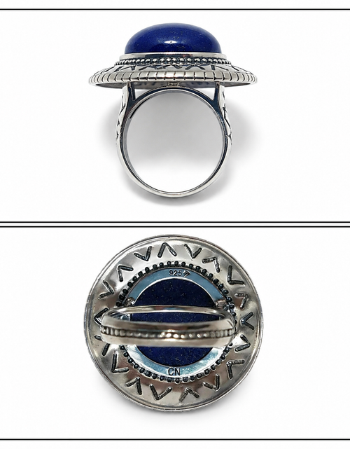 Load image into Gallery viewer, Pre-Owned Silpada Peruvian Ring|Sterling Silver Natural Lapis Lazuli Statement Ring R3270
