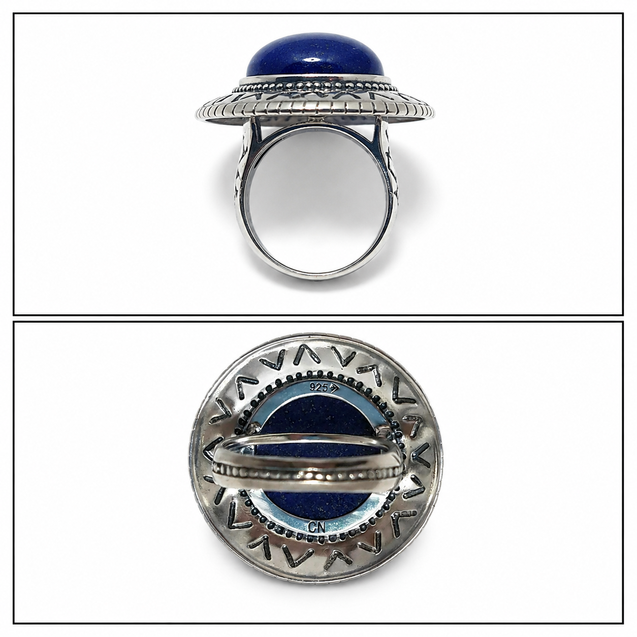 Pre-Owned Silpada Peruvian Ring|Sterling Silver Natural Lapis Lazuli Statement Ring R3270