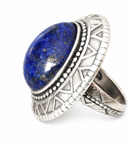 Pre-Owned Silpada Peruvian Ring|Sterling Silver Natural Lapis Lazuli Statement Ring R3270