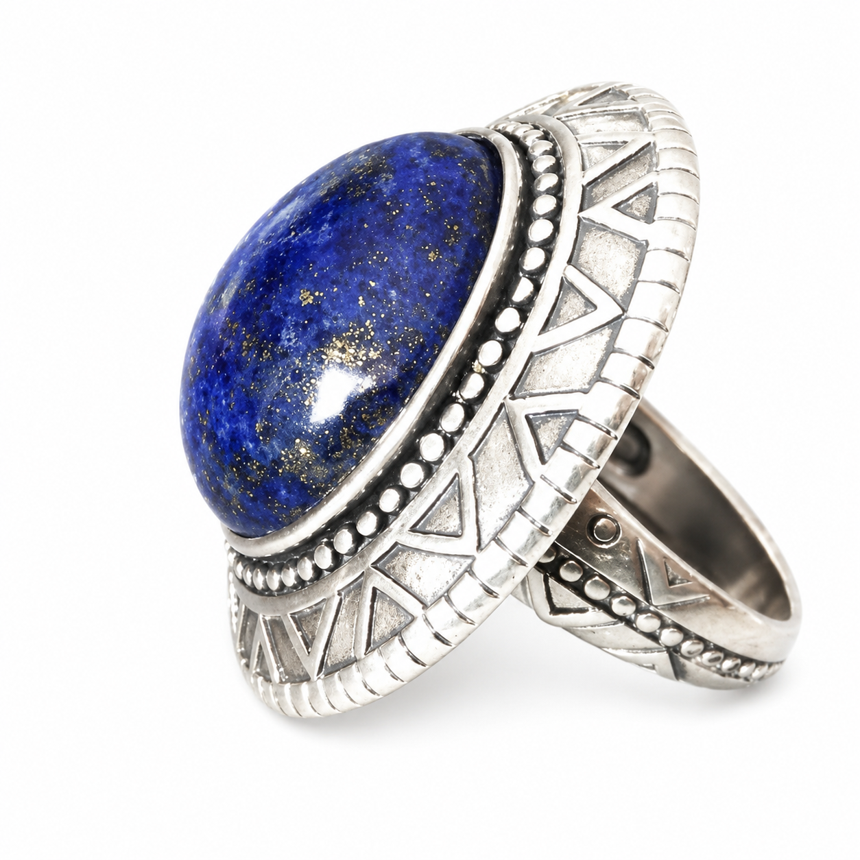 Pre-Owned Silpada Peruvian Ring|Sterling Silver Natural Lapis Lazuli Statement Ring R3270
