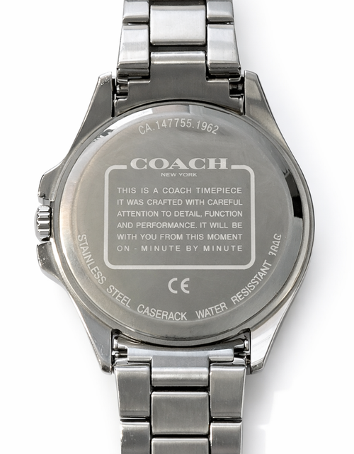 Load image into Gallery viewer, Coach Silver Signature Bangle Watch – Minimalist Bracelet Style (Pre-Owned)
