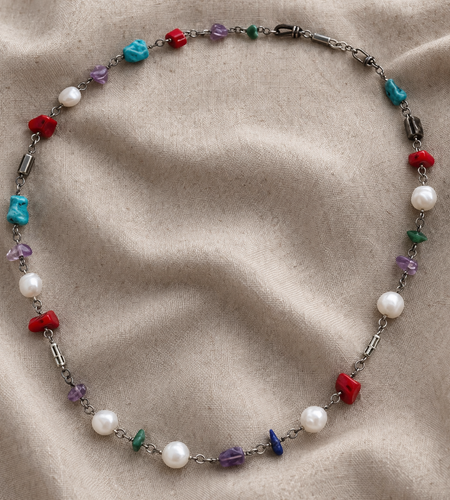 Pre-Owned Silpada Multi-Stone Necklace - Retired Design