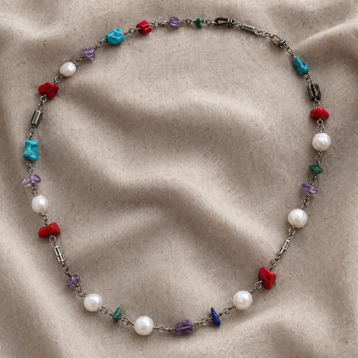 Pre-Owned Silpada Multi-Stone Necklace - Retired Design