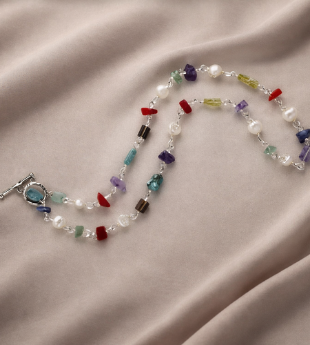 Pre-Owned Silpada Multi-Stone Necklace - Retired Design