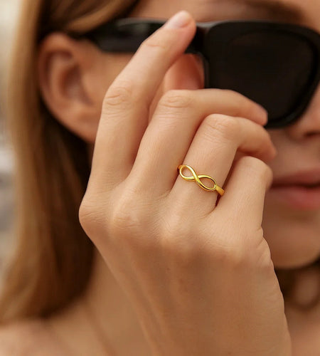 14K Yellow Gold High-Polish Infinity Ring