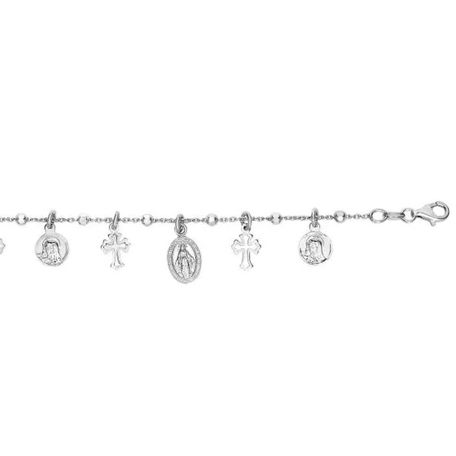 Sterling Silver Faith Charm Bracelet