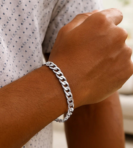 Sterling Silver 7.2mm Curb Link Bracelet
