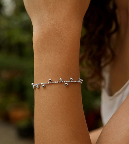 Sterling Silver Drop Bead Bracelet