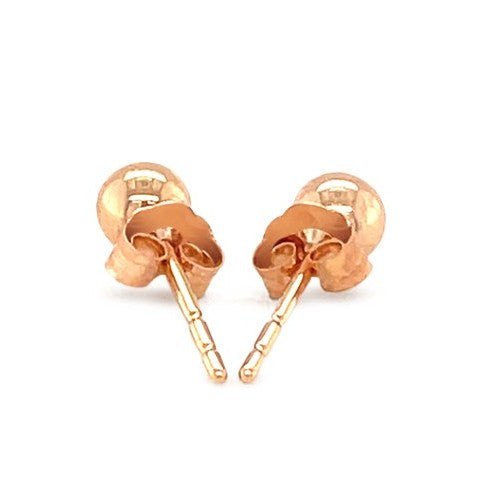 14K Rose Gold 4mm Ball Stud Earrings
