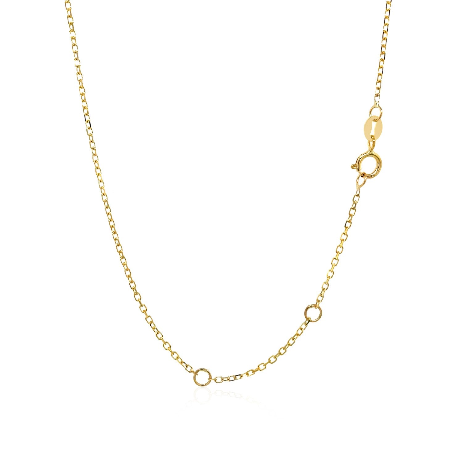 14K Yellow Gold Round Black Onyx Necklace – 17 Inches