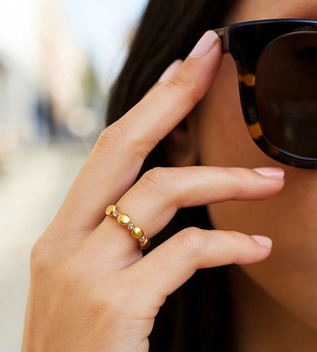14K Yellow Gold Textured Rope Ring (4.00 mm)