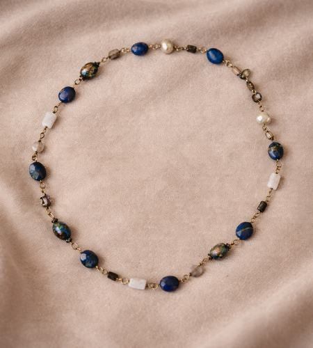 Pre-Owned Silpada Silver Blue Necklace - Retired Design