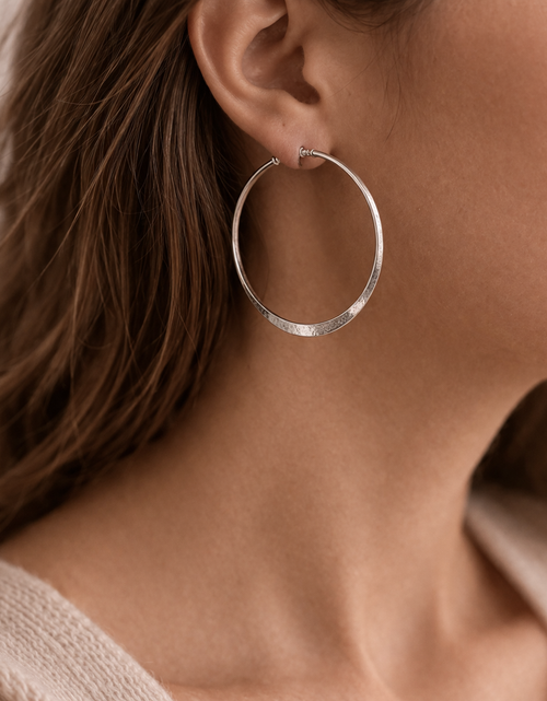 Load image into Gallery viewer, Pre-Owned Silpada Sterling Silver Hoop Earrings
