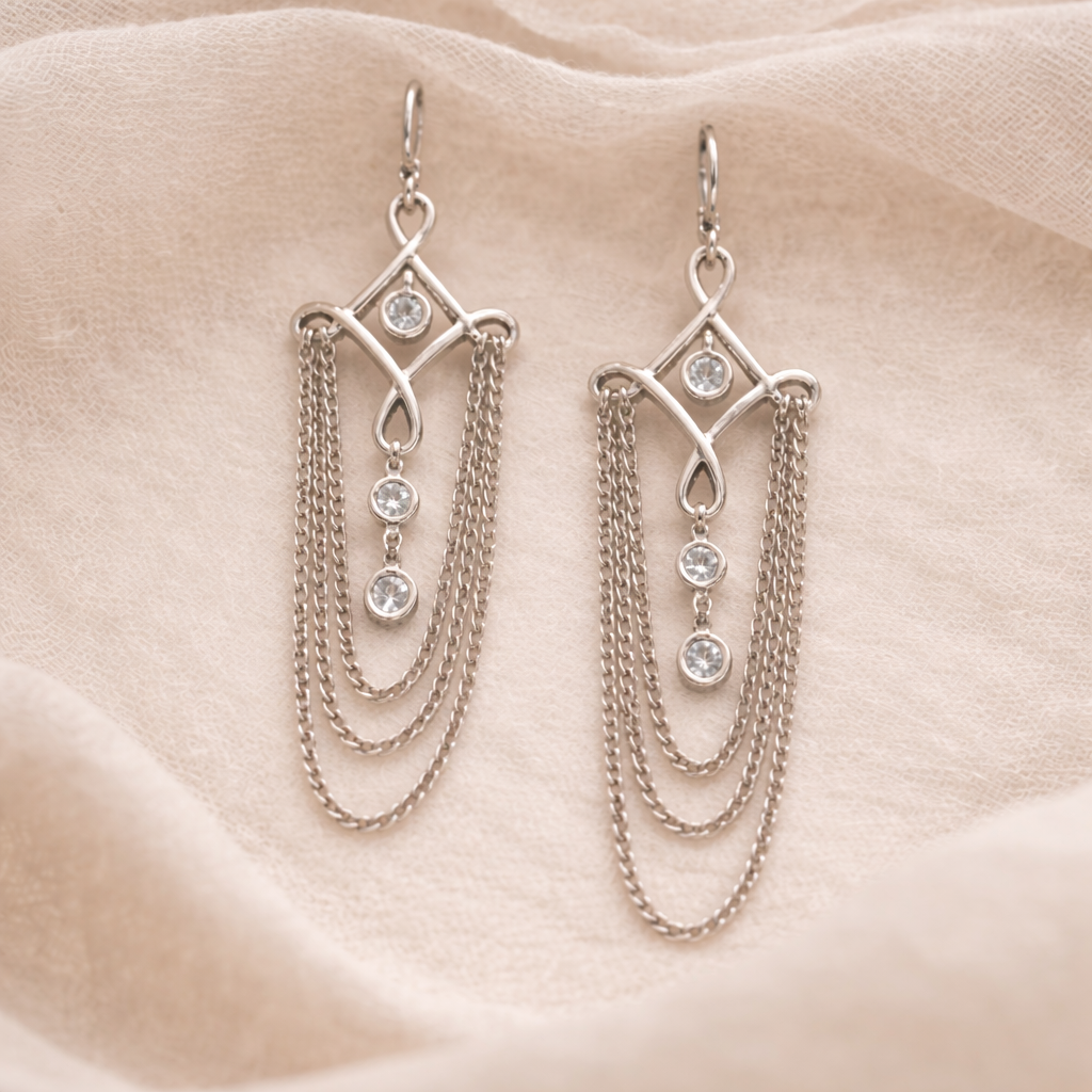 Pre-Owned Silpada Sterling Silver & CZ Earrings