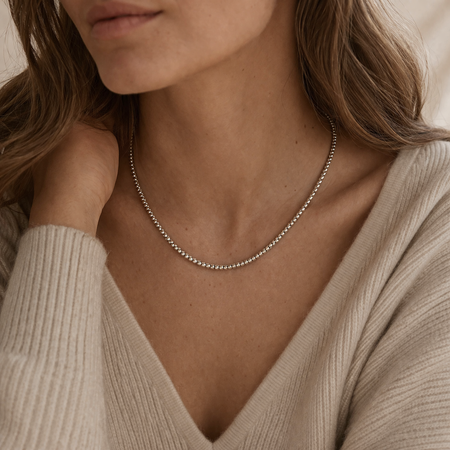 Pre-Owned Silpada Sterling Silver Popcorn Necklace - Retired Design