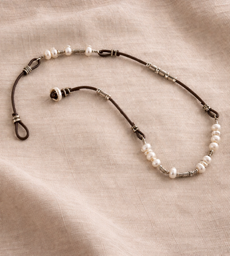 Pre-Owned Silpada Leather & Silver Necklace - Retired Design