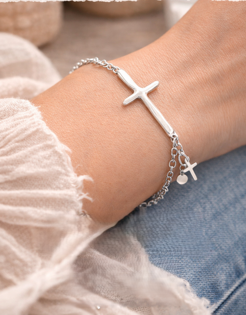 Load image into Gallery viewer, Pre-Owned Silpada In Good Faith Sterling Silver Bracelet - Retired Design
