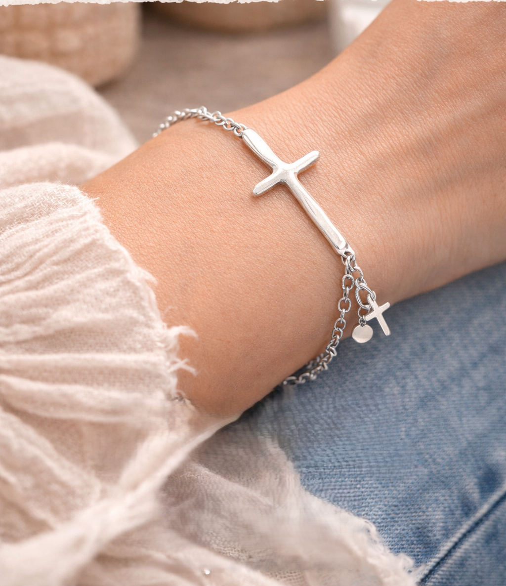 Pre-Owned Silpada In Good Faith Sterling Silver Bracelet - Retired Design