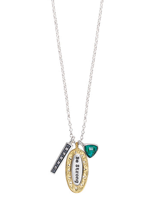 Load image into Gallery viewer, Pre-owned Silpada"Be Strong" SS Turquoise Pendant Adjustable Chain Necklace (N3183)

