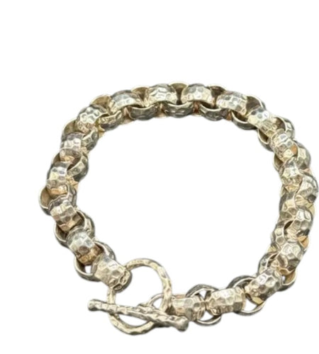 Pre-Owned Silpada Hammered Link Bracelet - Retired Design