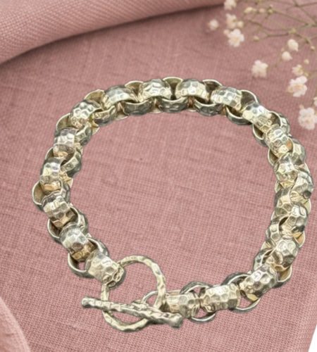 Pre-Owned Silpada Hammered Link Bracelet - Retired Design