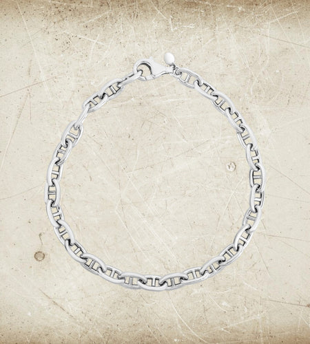 Sterling Silver Puffed Mariner Bracelet