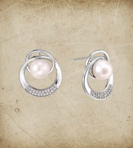 Simply Savvy Pearl Orbit Studs