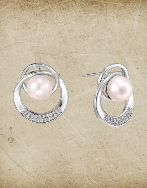 Load image into Gallery viewer, Simply Savvy Pearl Orbit Studs

