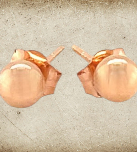 14K Rose Gold 4mm Ball Stud Earrings